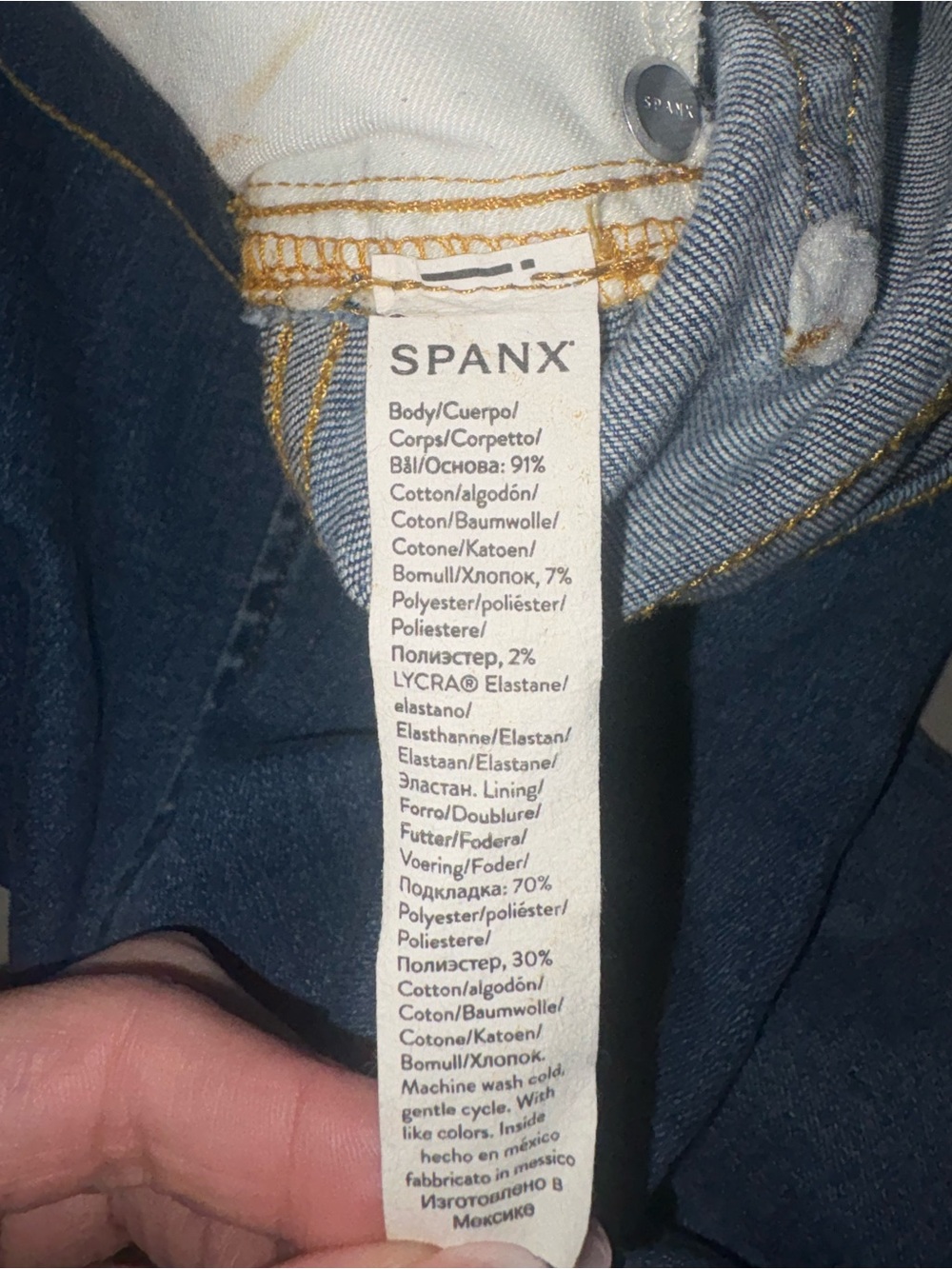 SPANXshape EveryWear Seamed front Wide Leg Jeans Sz M - Picture 6 of 7